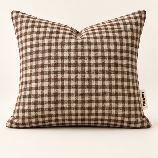 Live Kavla — Kuddfodral — Gingham Brun