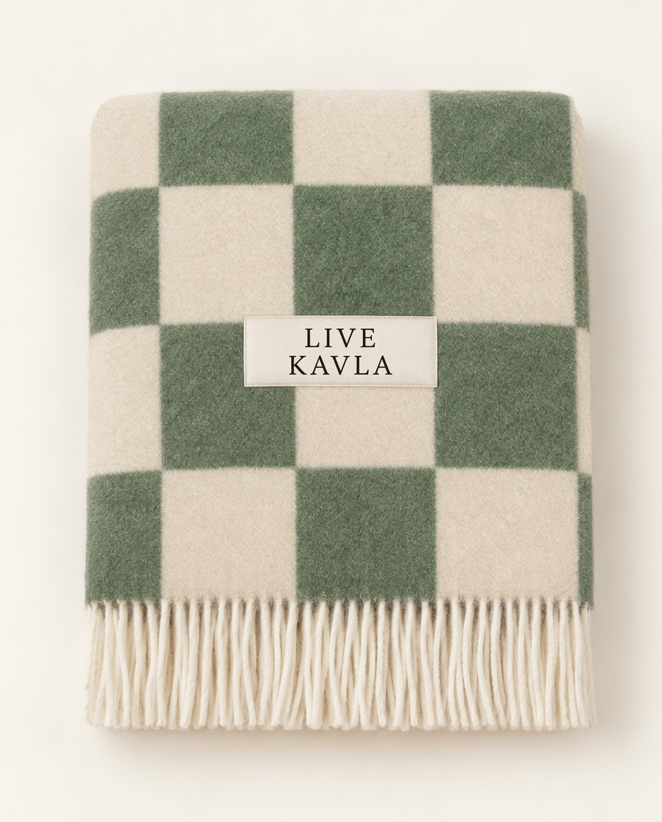 Live Kavla — Checker — Pläd Salvia