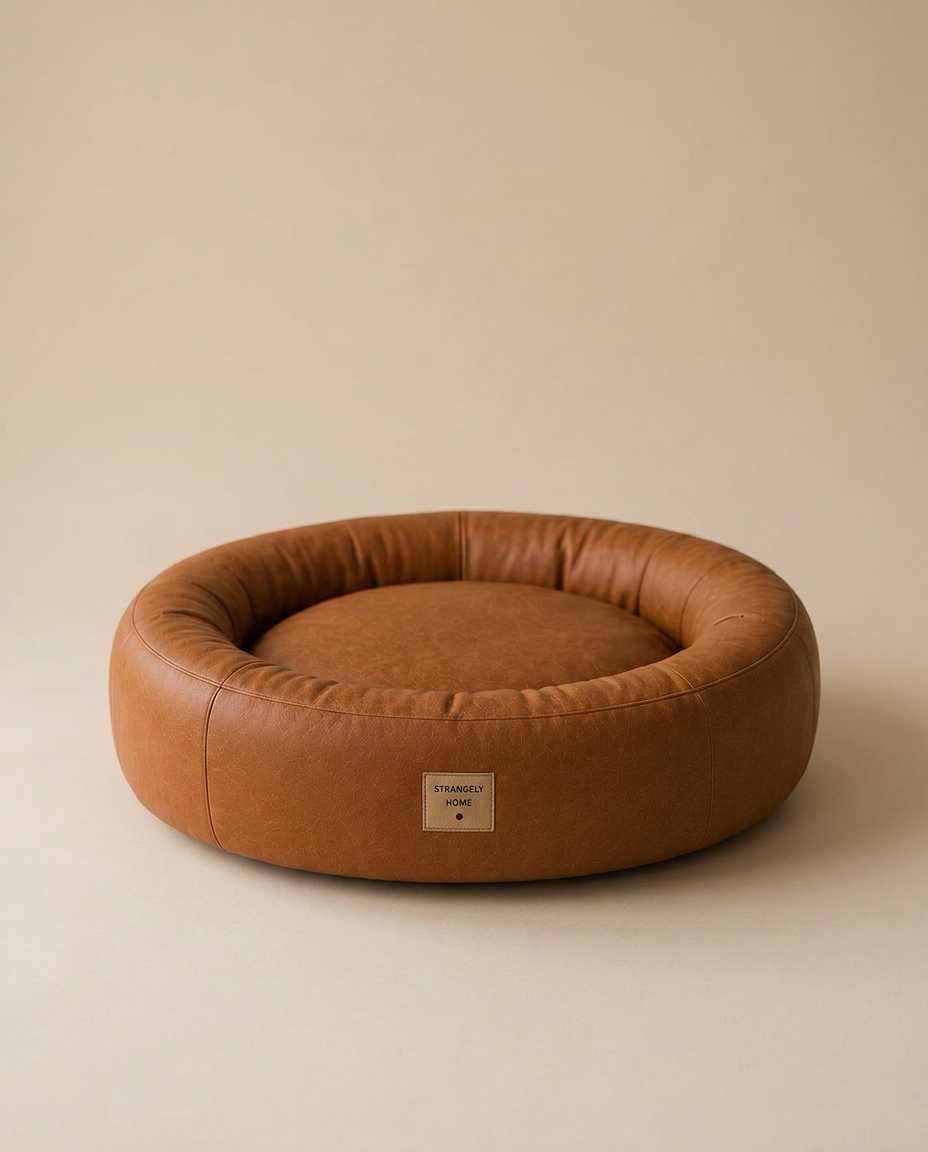 Hundbädd Donut Cognac