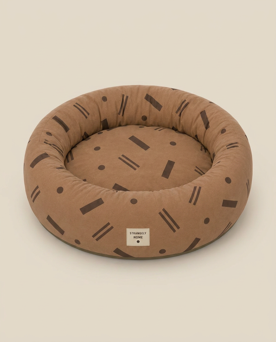 Hundbädd Confetti Camel