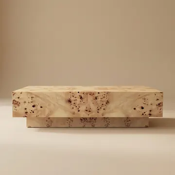 Burl Plinth Coffee Table
