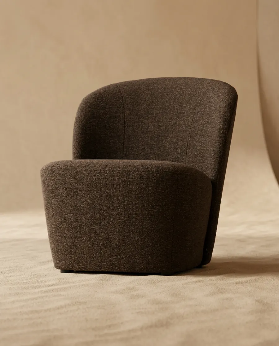 Cocoa Tweed Tub Chair