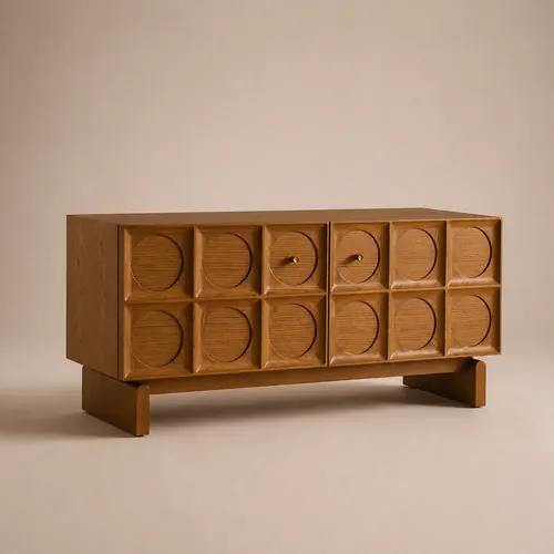 Graphic Oak Sideboard