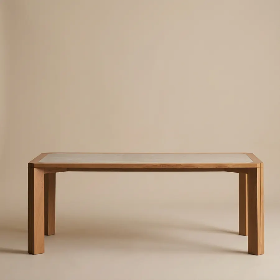 Oak & Stone Dining Table
