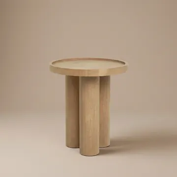 Oak Tripod Tray Side Table