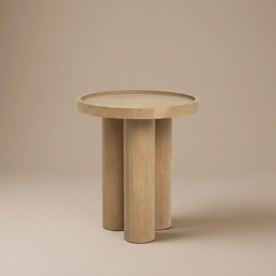 Oak Tripod Tray Side Table