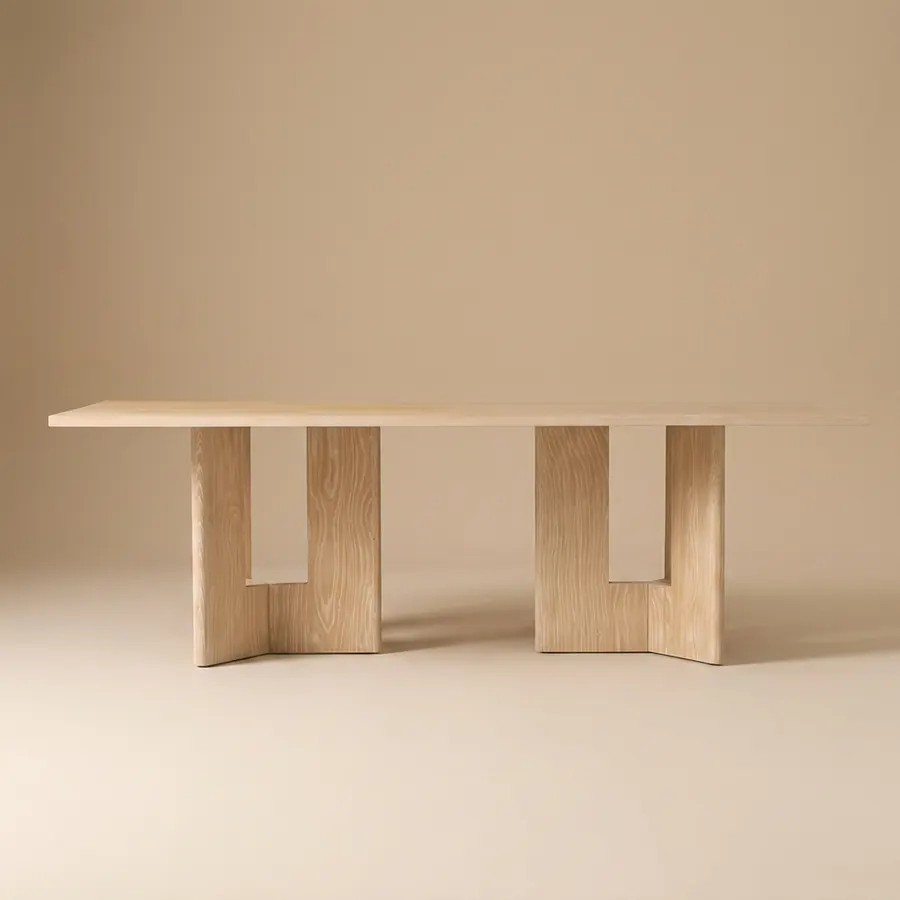 Pale Oak Pedestal Dining