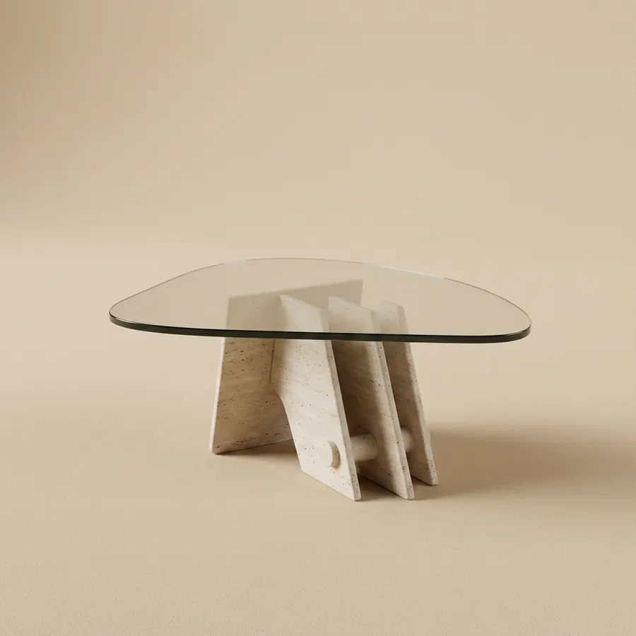 Pebble Glass Coffee Table