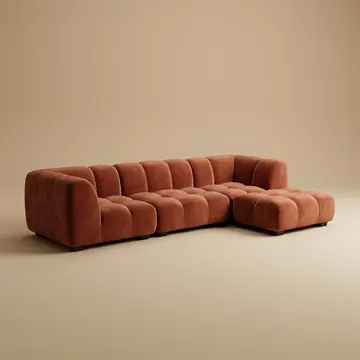 Rust Bubble Modular Sofa