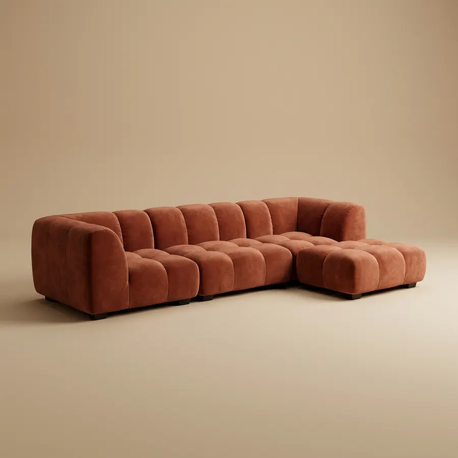 Rust Bubble Modular Sofa
