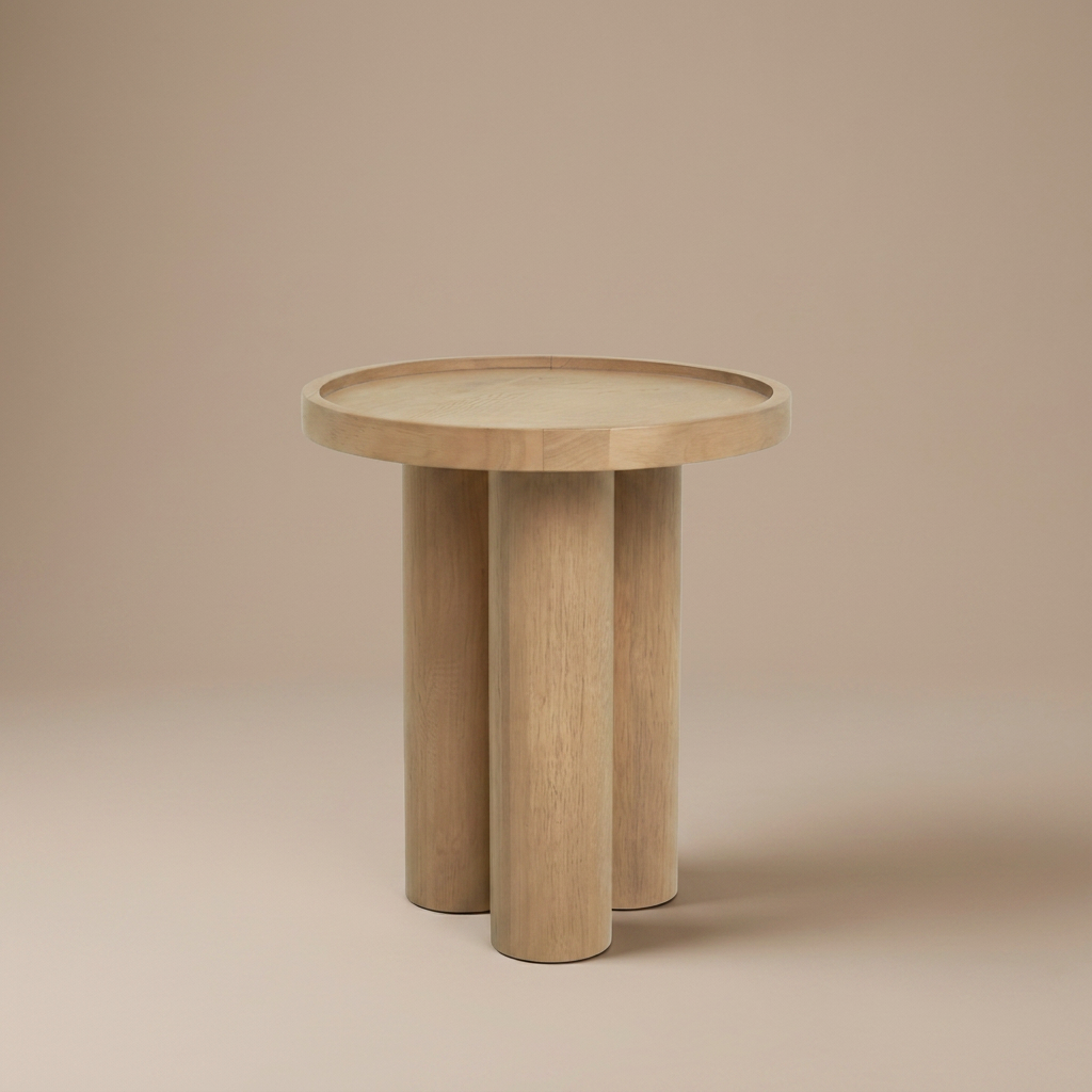 Oak Tripod Tray Side Table