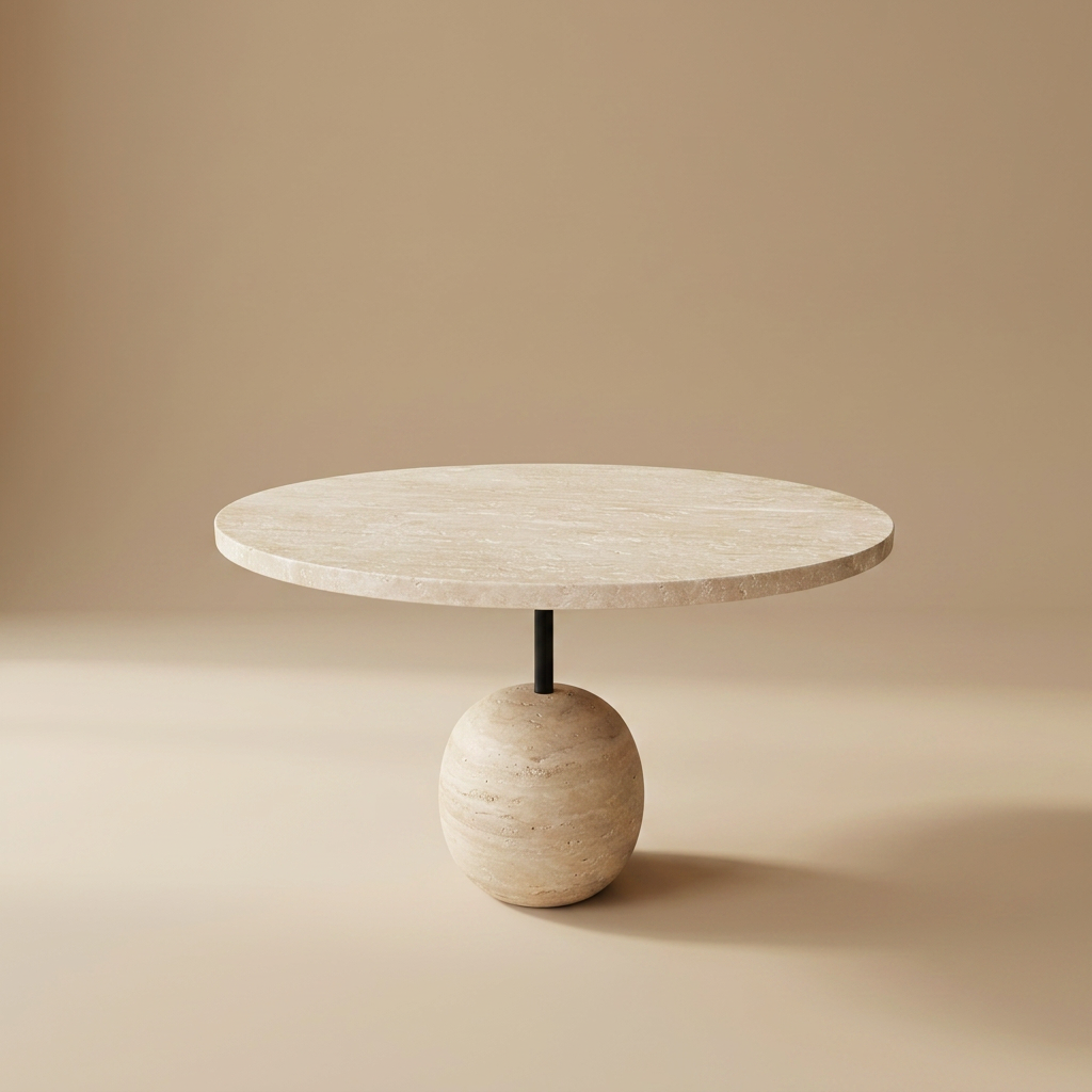 Travertine Sphere Coffee Table